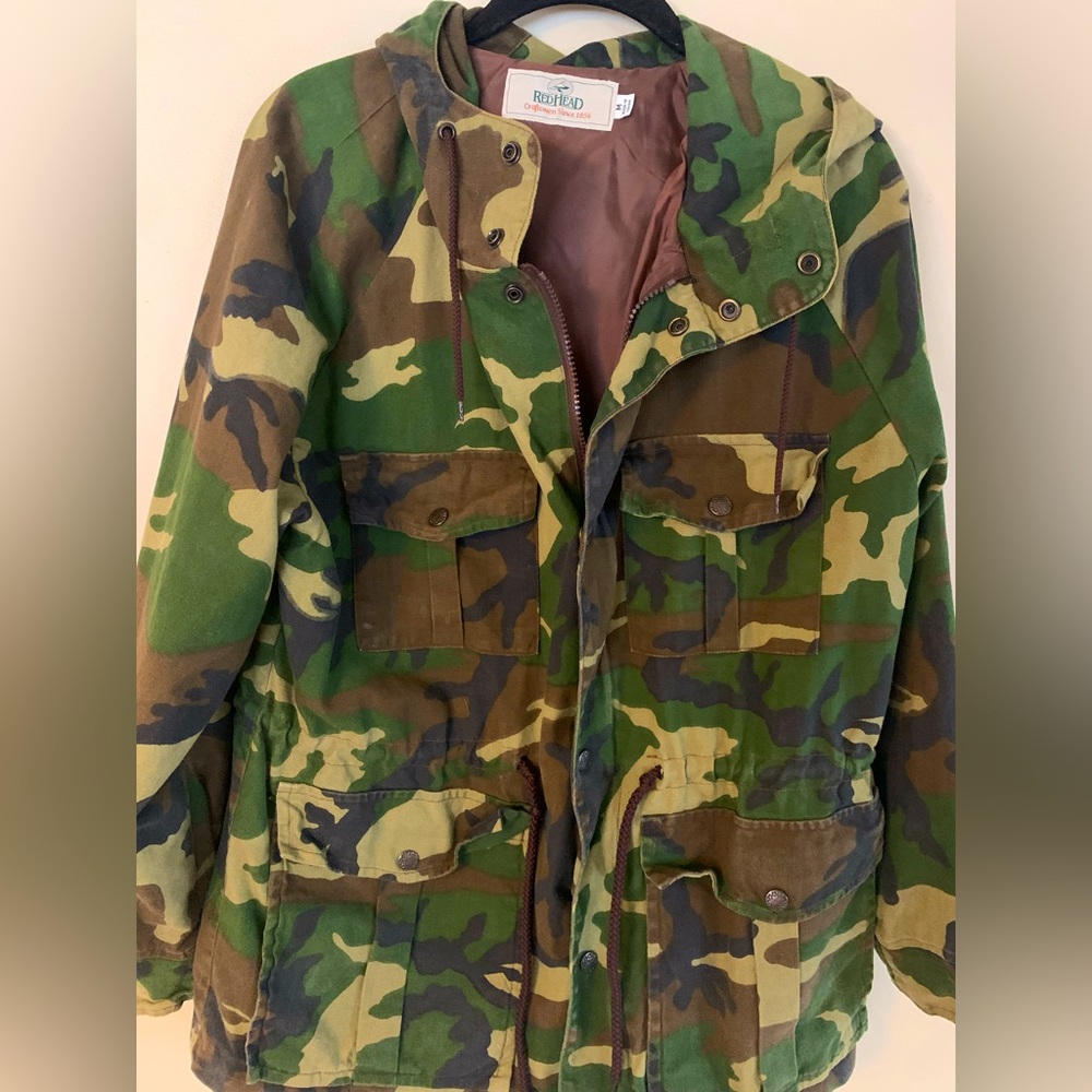 Retro Red Head Army Jacket Size M
